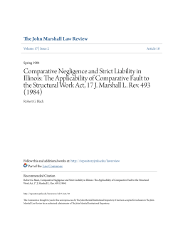 Comparative Negligence and Strict Liability in Illinois