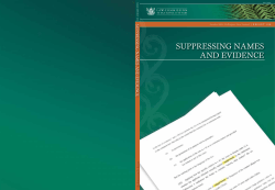 SuppreSSing nameS and evidence