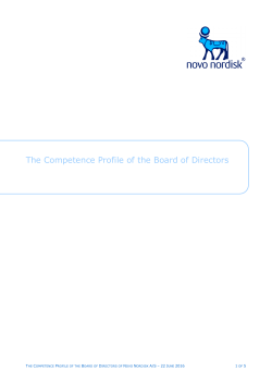 The Competence Profile of the Board of Directors
