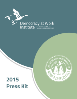 Worker Cooperative Press Kit - Democracy at Work Institute
