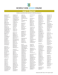 WORDLY WISE 3OOO® ONLINE