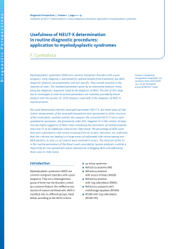 Usefulness of neut-x determinationin routine diagnostic procedures