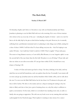 Description of running the 2017 Bath Half Marathon
