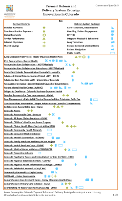 Payment Reform and Delivery System Redesign