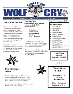 Honor Roll Sundaes Spelling Bee In This Issue