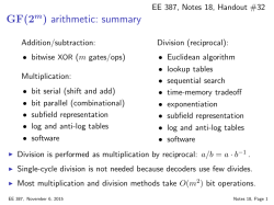 Lecture notes #18 - Stanford University