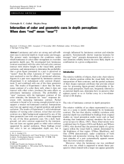 Interaction of color and geometric cues in depth perception: When