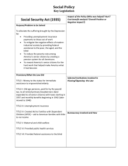 Social Policy Social Security Act (1935)