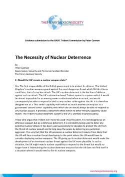 The Necessity of Nuclear Deterrence