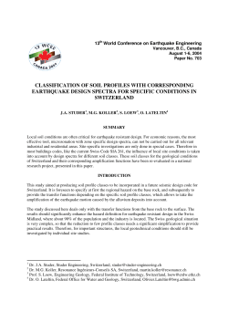classification of soil profiles with corresponding earthquake design