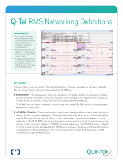 Quinton Q-Tel RMS Networking Definitions