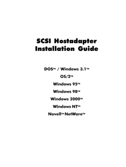 SCSI Hostadapter Installation Guide