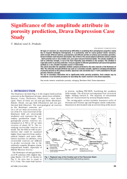 Significance of the amplitude attribute in porosity prediction, Drava