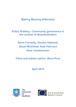 Making Meaning Differently Policy Briefing