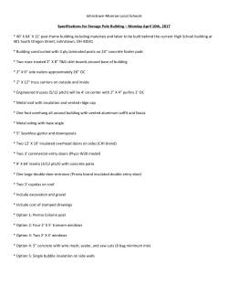 Storage Pole Barn Specifications - Johnstown