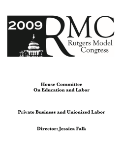 House Committee On Education and Labor Private Business and