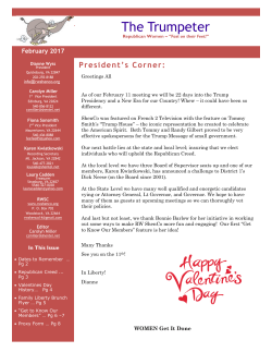 The RWSC Trumpeter - The Virginia Federation of Republican