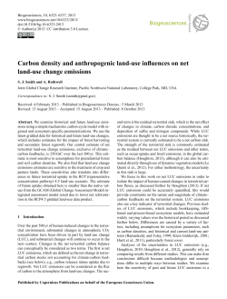Carbon density and anthropogenic land-use