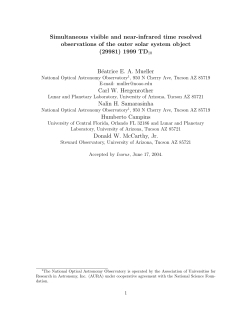 Simultaneous visible and near-infrared time resolved observations