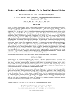 Destiny: A Candidate Architecture for the Joint Dark Energy Mission