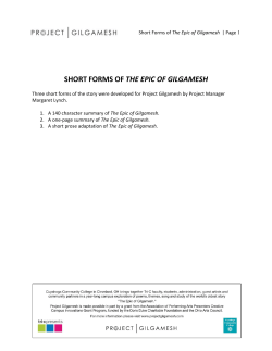 short forms of the epic of gilgamesh