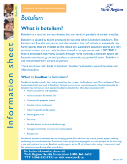 Botulism Fact Sheet