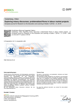 Exploring misery discourses: problematized Roma in