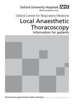 Local Anaesthetic Thoracoscopy