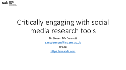 Critically engaging with social media research tools