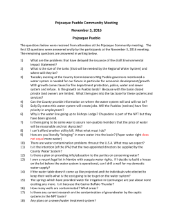 Questions Pueblo of Pojoaque meeting