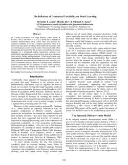 The Influence of Contextual Variability on Word Learning