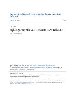 Fighting Dirty Sidewalk Tickets in New York City