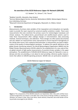 An overview of the GCOS Reference Upper