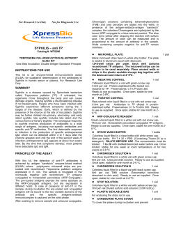 SYPHILIS &ndash; anti TP