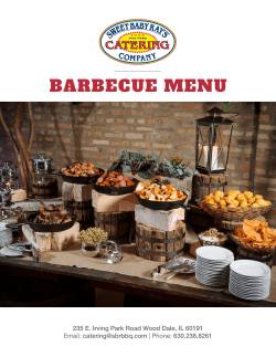 barbecue menu - Sweet Baby Rays Catering