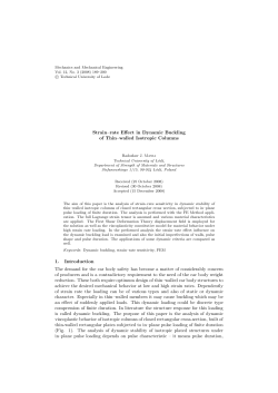 Strain&ndash;rate Effect in Dynamic Buckling of Thin&ndash;walled Isotropic
