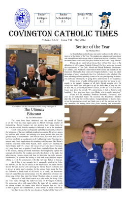 CCH Times, Issue VII - Covington Catholic High School