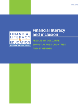 Financial literacy and inclusion