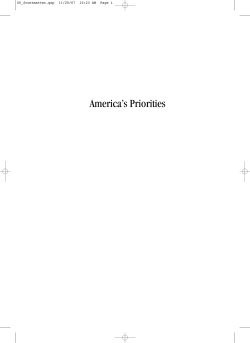 America`s Priorities