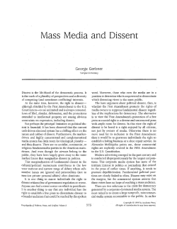 Mass Media and Dissent