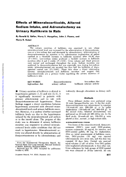 Effects of Mineralocorticoids, Altered Sodium Intake, and