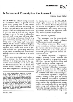 Is Permanent Conscription the Answer?