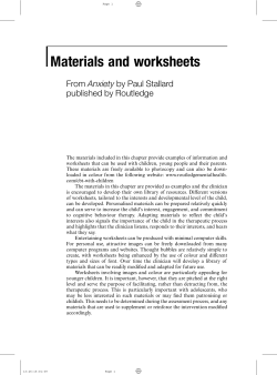 Materials and worksheets