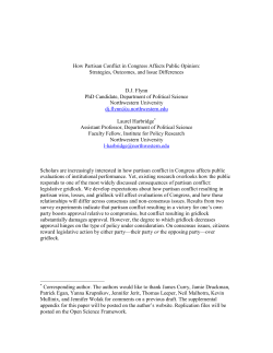 How Partisan Conflict in Congress Affects Public Opinion