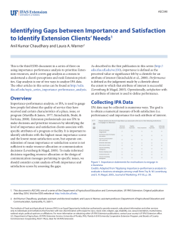 Identifying Gaps between Importance and Satisfaction to Identify