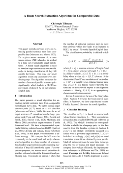 A Beam-Search Extraction Algorithm for