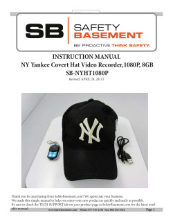 INSTRUCTION MANUAL NY Yankee Covert Hat