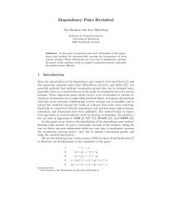 Dependency Pairs Revisited