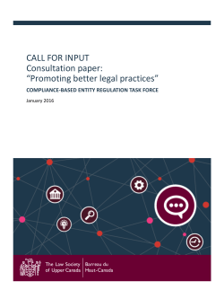Promoting better legal practices - The Law Society of Upper Canada