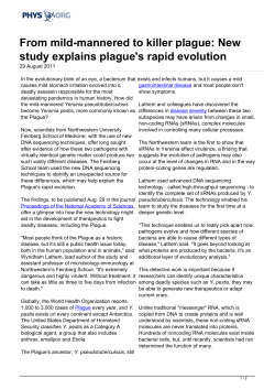 From mild-mannered to killer plague: New study explains